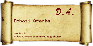 Dobozi Aranka névjegykártya